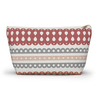 Ribbon Candy Accessory Pouch w T-bottom in Red